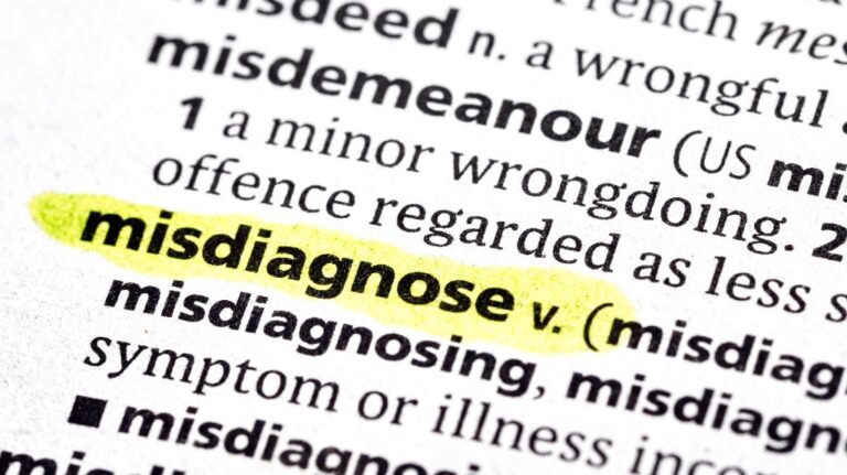 photo of the word misdiagnose